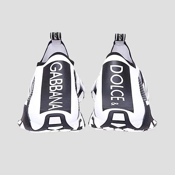 Giày Sneaker Nam Dolce & Gabbana D&G Sorrento White With Black Logo Printed CS2172 AH414 8T908 Màu Đen Trắng - 3