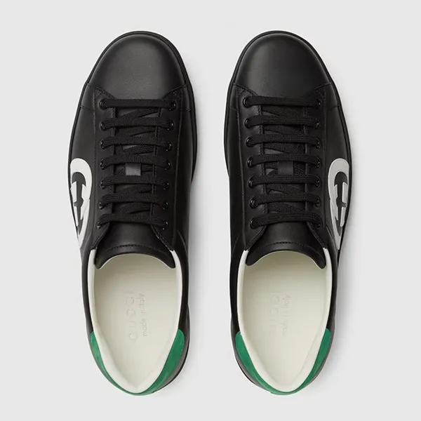 Giày Sneaker Nam Gucci Ace Sneaker With Interlocking G 625783-1XG70-1103 Màu Đen Size 40.5 - Giày - Vua Hàng Hiệu