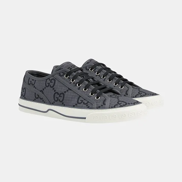 Giày Sneaker Nam Gucci Tennis 1977 771461FACTD1144 Màu Xám Đậm Size 6