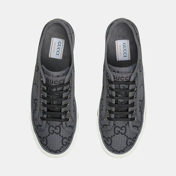 Giày Sneaker Nam Gucci Tennis 1977 771461FACTD1144 Màu Xám Đậm Size 6