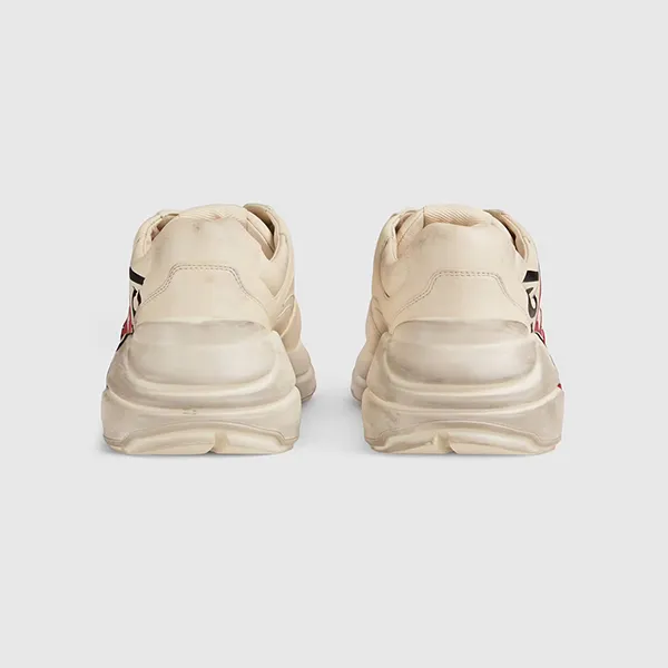 Giày Sneaker Nữ Gucci Rhyton Màu Trắng Đỏ Size 34.5 - 4