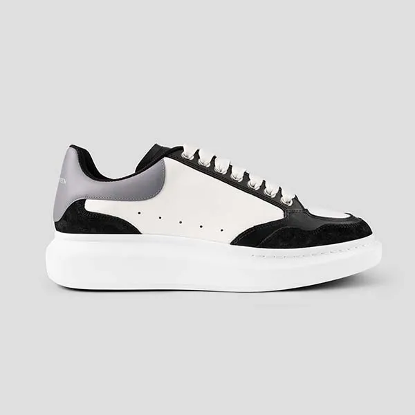 Giày Sneakers Nam Alexander Mcqueen White & Black Leather 757710 WIA5V 1142 Màu Đen Trắng