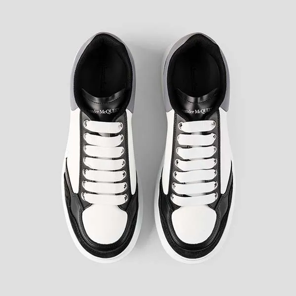 Giày Sneakers Nam Alexander Mcqueen White & Black Leather 757710 WIA5V 1142 Màu Đen Trắng