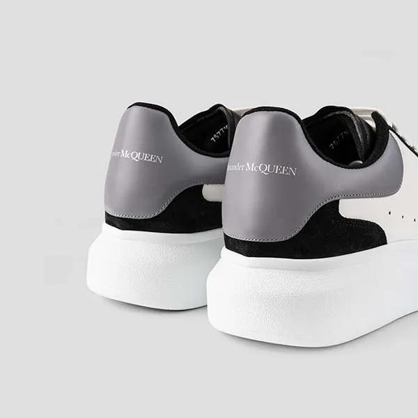 Giày Sneakers Nam Alexander Mcqueen White & Black Leather 757710 WIA5V 1142 Màu Đen Trắng