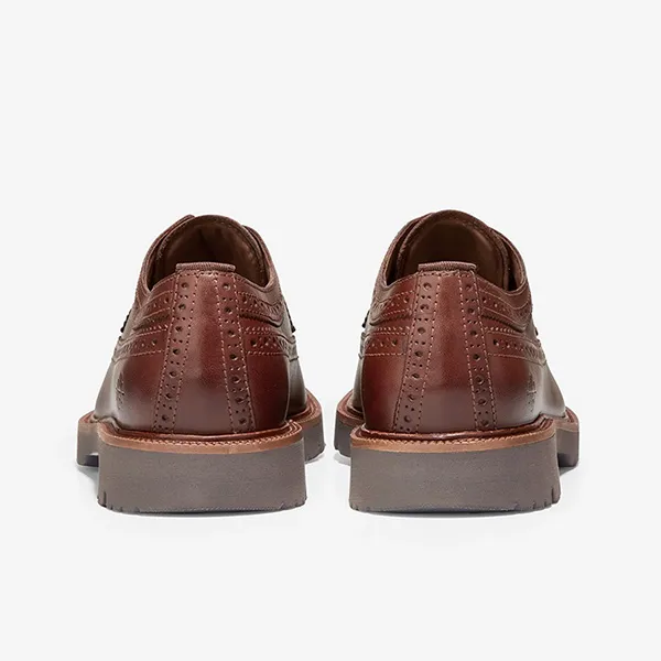 Giày Tây Nam Cole Haan American Classics Longwing Oxford Màu Nâu Đậm Size 40.5
