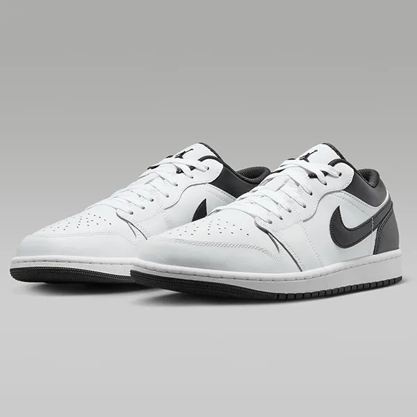 Giày Thể Thao Nam Nike Air Jordan 1 Low 553558-132 Màu Trắng Đen Size 40 - 1