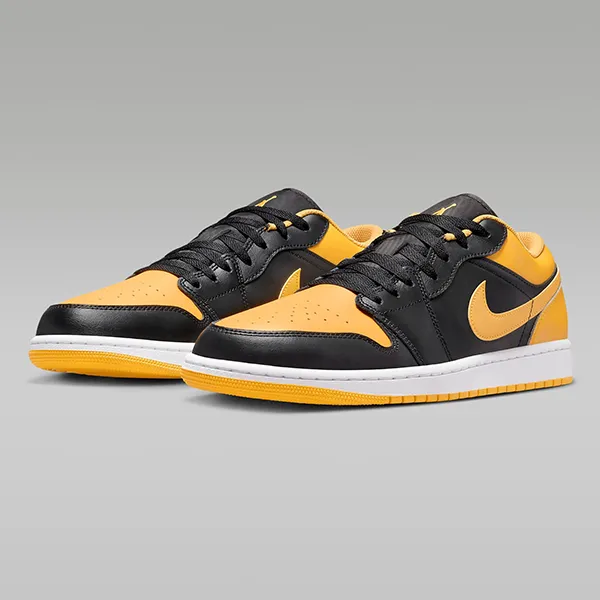 Giày Thể Thao Nike Air Jordan 1 Low 553558-072 Màu Đen Vàng Size 41