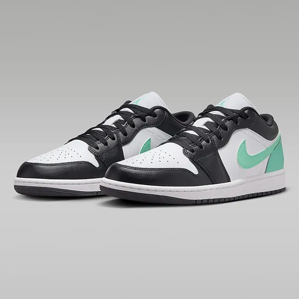 Giày Thể Thao Nam Nike Air Jordan 1 Low 553558-131 Phối Màu Đen Trắng Xanh Size 40