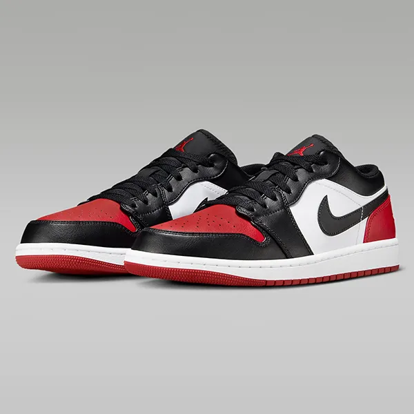 Giày Thể Thao Nike Air Jordan 1 Low 553558-161 Shoes Phối Màu Trắng Đen Đỏ Size 36 - 1