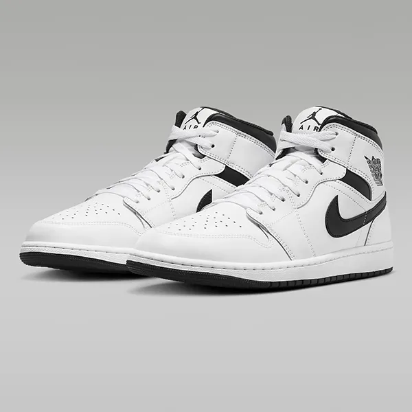 Giày Thể Thao Nam Nike Air Jordan 1 MID DQ8426-132 Màu Trắng Đen Size 42 - 1