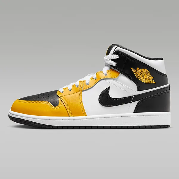 Giày Thể Thao Nam Nike Air Jordan 1 MID DQ8426-701 Phối Màu Trắng Vàng Đen Size 40.5