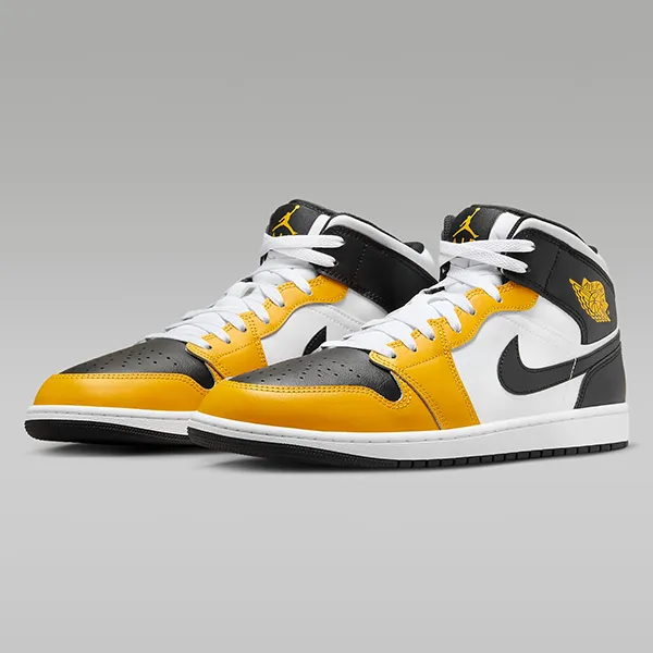 Giày Thể Thao Nam Nike Air Jordan 1 MID DQ8426-701 Phối Màu Trắng Vàng Đen Size 40.5