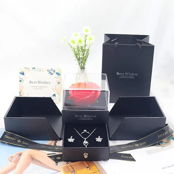 Hộp Quà Tặng Đựng Trang Sức LiLi Jewelry Dạng Ngăn LILI_879955 Màu Đen