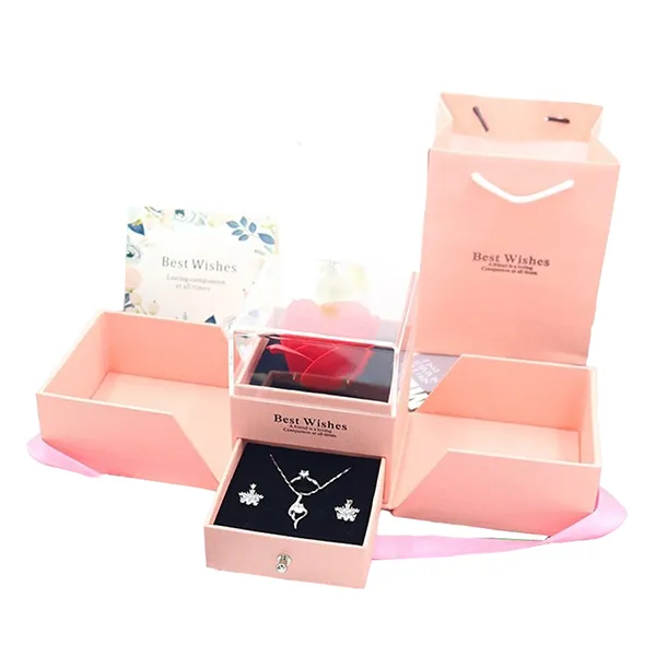 Hộp Quà Tặng Đựng Trang Sức LiLi Jewelry Dạng Ngăn LILI_879955 Màu Hồng