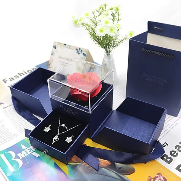 Hộp Quà Tặng Đựng Trang Sức LiLi Jewelry Dạng Ngăn LILI_879955 Màu Xanh Dương