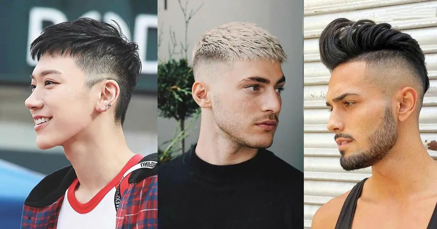 Tóc Mohican dài với hiệu ứng fade