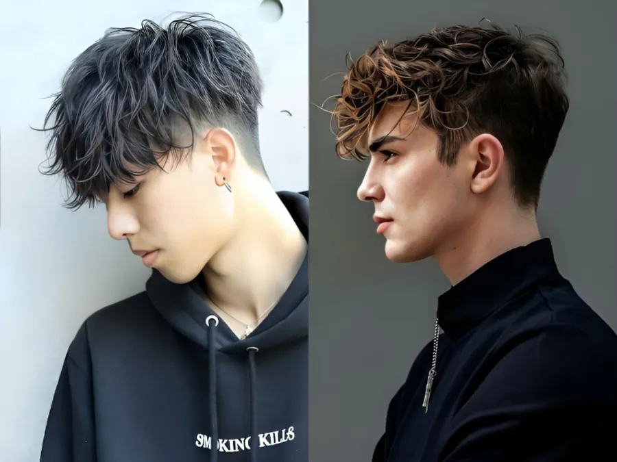 Kiểu tóc Mohican dài uốn