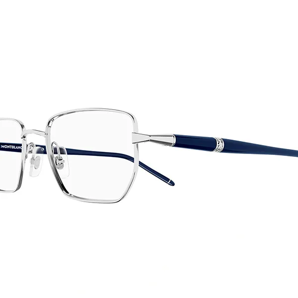 Kính Mắt Cận Montblanc Eyeglasses MB0347O 002 Màu Bạc/Xanh