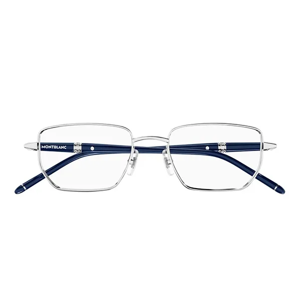 Kính Mắt Cận Montblanc Eyeglasses MB0347O 002 Màu Bạc/Xanh