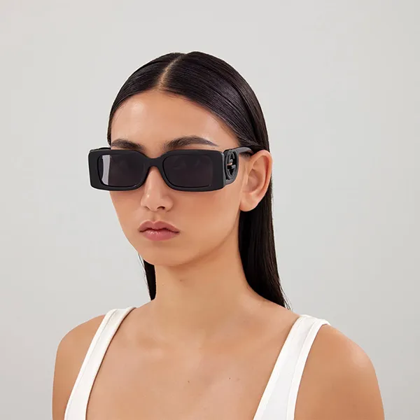 Kính Mát Gucci GG Sunglasses GG1325S 001 Màu Đen/Xám - Kính mắt - Vua Hàng Hiệu