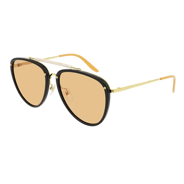 Kính Mát Gucci Sunglasses GG0672S 002 Màu Đen - Vàng - 3