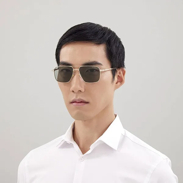 Kính Mát Unisex Montblanc Sunglasses MB0278S 002 Màu Xanh Vàng - Kính mắt - Vua Hàng Hiệu