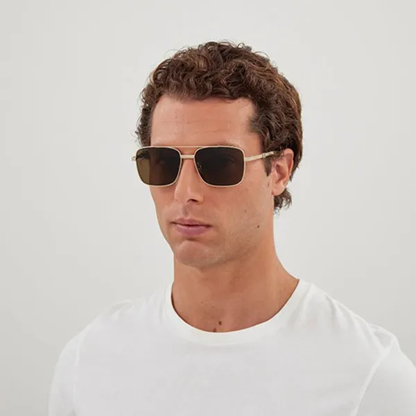 Kính Mát Nam Gucci Eyewear GG1441S 002 Gold/ Brown Sunglasses Màu Nâu Vàng Size 58 - Kính mắt - Vua Hàng Hiệu