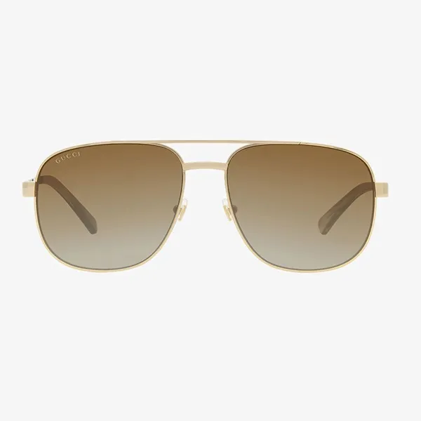 Kính Mát Nam Gucci GG1223S 003 Sunglasses Màu Nâu Vàng Size 60