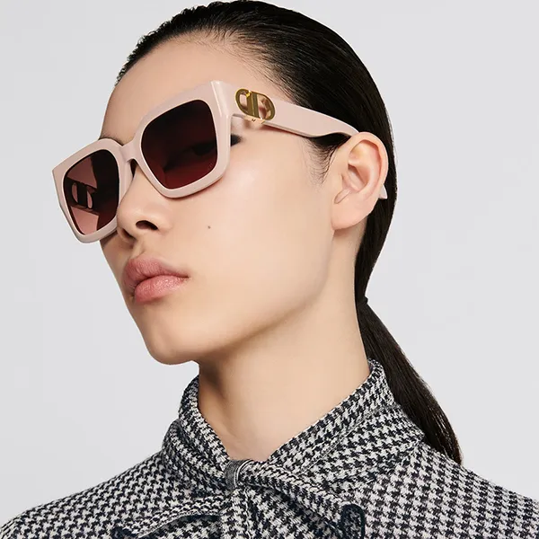 Kính Mát Nữ Dior Sunglasses 30Montaigne S10F 40F2 Màu Nâu/Hồng - 1