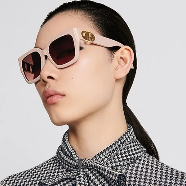 Kính Mát Nữ Dior Sunglasses 30Montaigne S8U 40F2 Màu Nâu/Hồng - 1