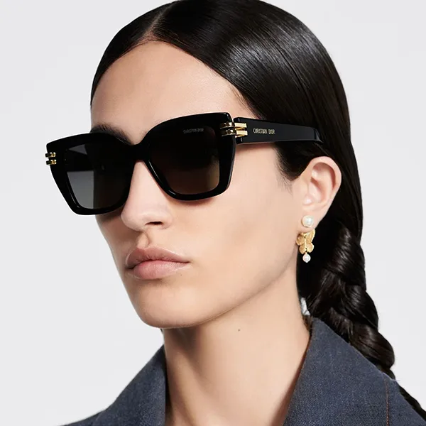 Kính Mát Nữ Dior Sunglasses CDIOR S1I 10A1 Màu Đen Xám - 3