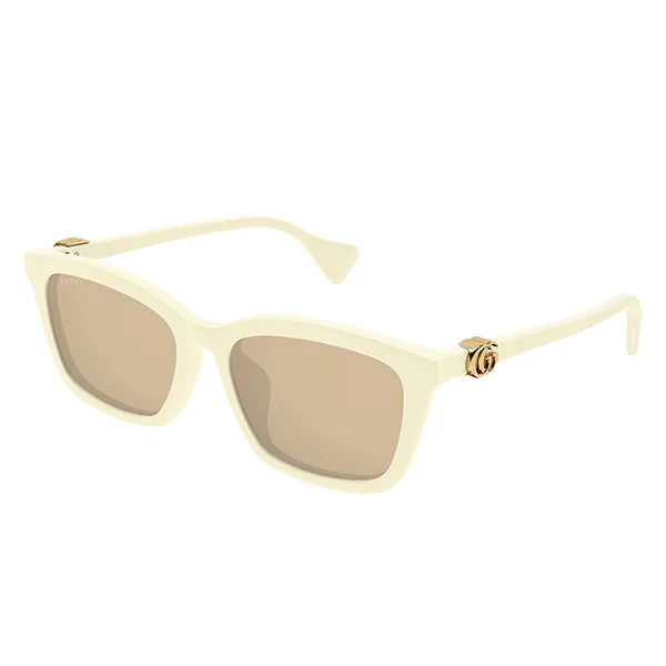 Kính Mát Nữ Gucci Sunglasses GG1596SK 002 Màu Nâu/Kem - Kính mắt - Vua Hàng Hiệu