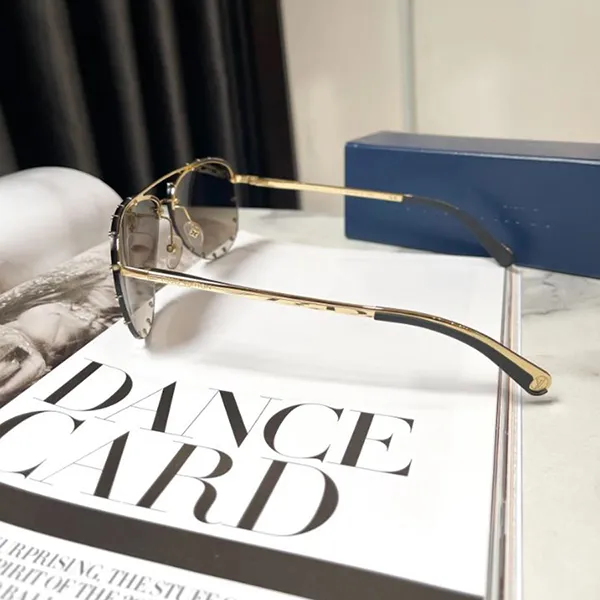 Kính Mát Nữ Louis Vuitton LV Sunglasses Metal Golden Z0914U Màu Xám Vàng - Kính mắt - Vua Hàng Hiệu