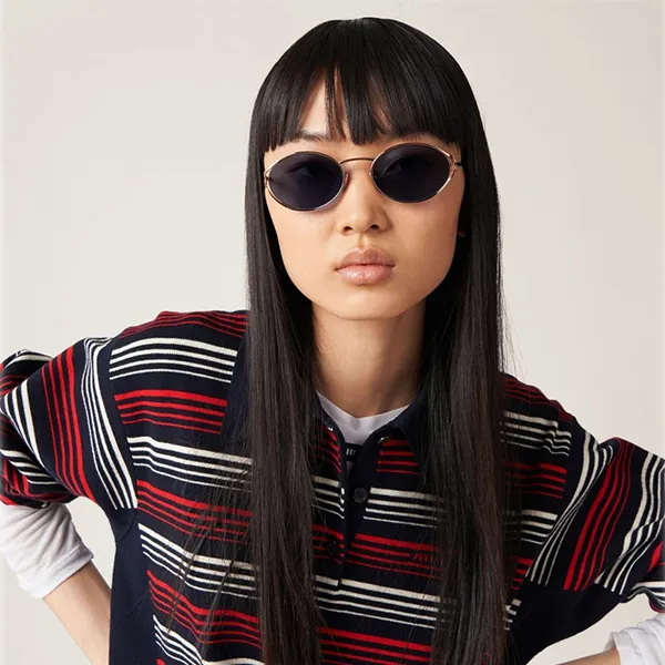 Kính Mát Nữ Miu Miu Logo Collection Sunglasses SMU52Y EZVF F01V1 C Màu Xanh Blue