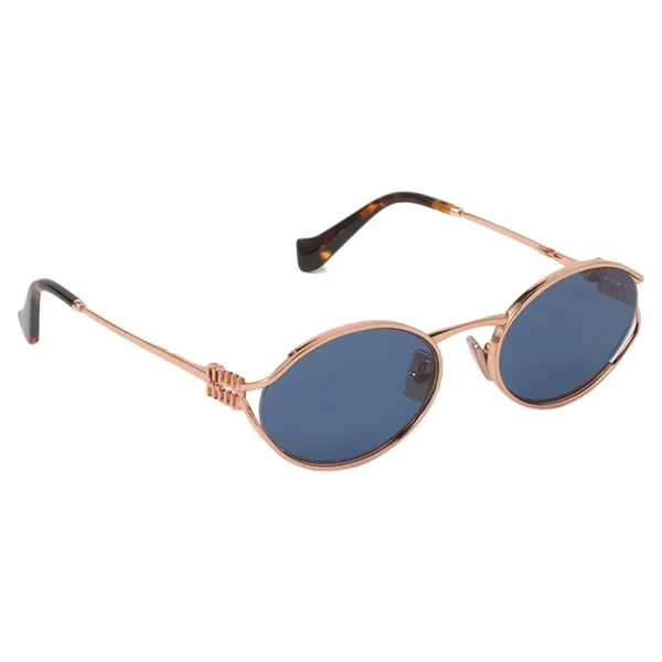 Kính Mát Nữ Miu Miu Logo Collection Sunglasses SMU52Y EZVF F01V1 C Màu Xanh Blue