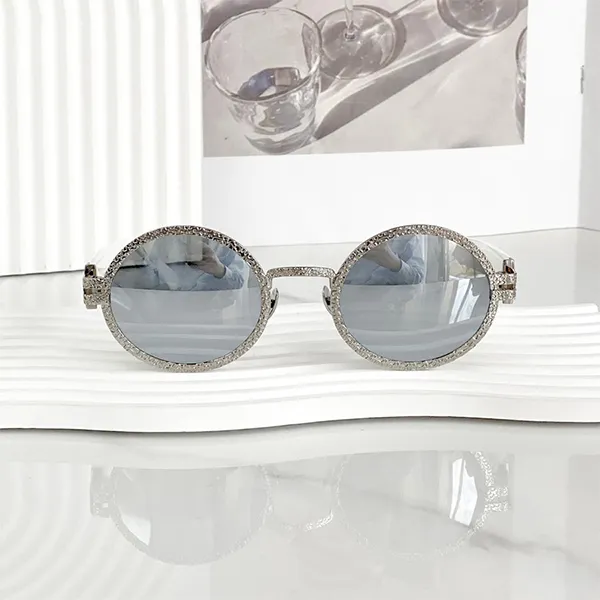 Kính Mát Nữ Saint De Paris & Crew No 9 Petite Gabrielle White Siliver Sunglasses Màu Xanh Bạc - Kính mắt - Vua Hàng Hiệu