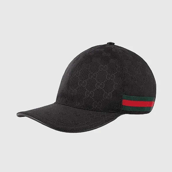 Mũ Gucci Black Original Logo GG 200035 KQWBG 1060 Màu Đen Size S - 3