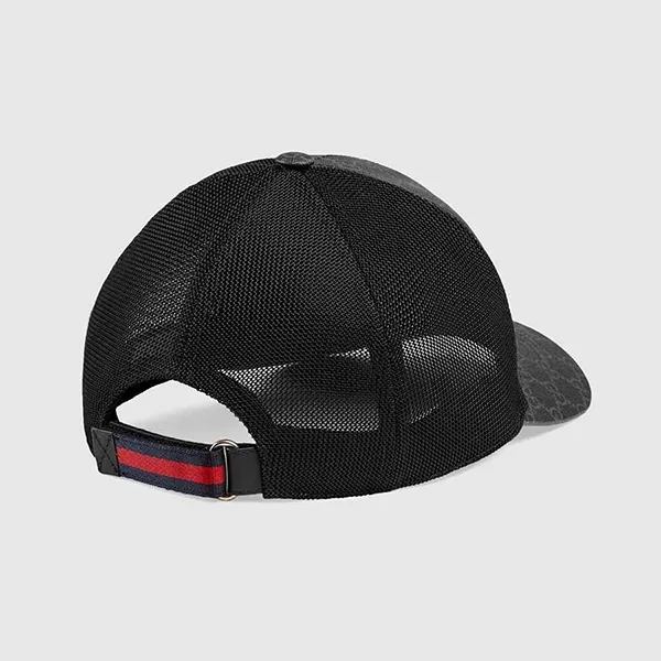 Mũ Gucci Kingsnake Print GG Supreme Baseball Black 101294 Màu Đen Size S - 4