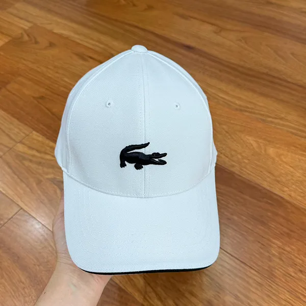 Mũ Lacoste Adjustable Organic Cotton Cap Màu Trắng