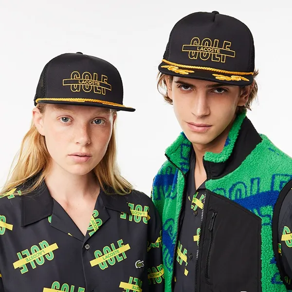 Mũ Lacoste Bi-Material Cap With Embroidered Visor RK1742-00 Màu Đen Vàng - Mũ nón - Vua Hàng Hiệu