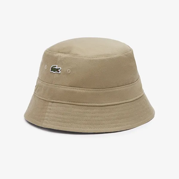 Mũ Lacoste Bucket Hat Both Sides Made Of Cotton Material With Printed Pattern RK1487-10 Màu Đen Trắng