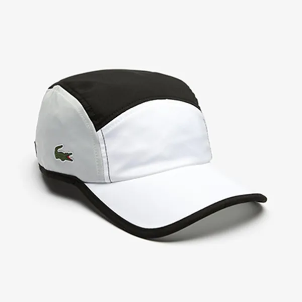 Mũ Lacoste Cappello Da Tennis Color Block Leggero Sport Nero Màu Trắng Đen