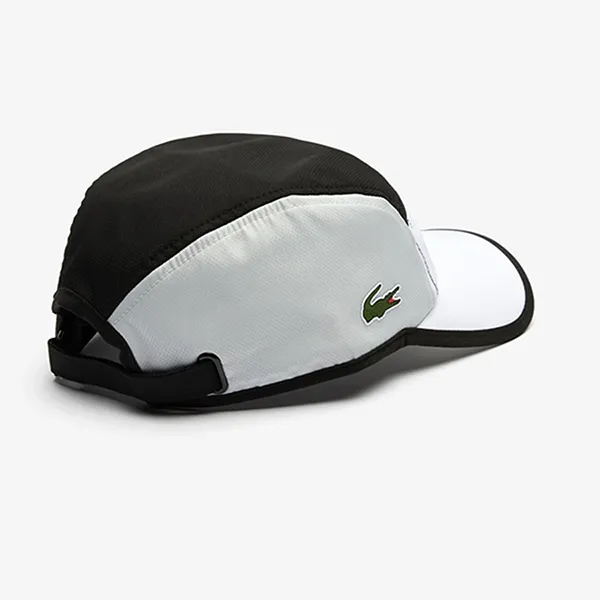 Mũ Lacoste Cappello Da Tennis Color Block Leggero Sport Nero Màu Trắng Đen