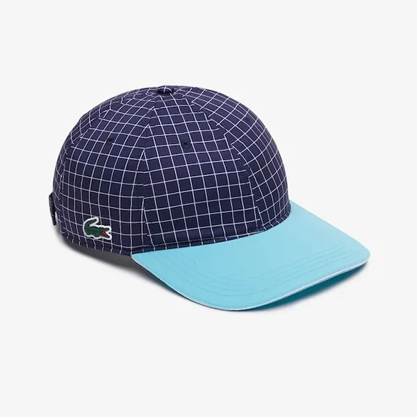 Mũ Lacoste Hardwearing Lightweight Tennis Cap RK1097-51 Màu Xanh Kẻ