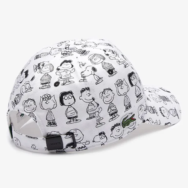 Mũ Lacoste x Peanuts Print Organic Cotton Cap RK7822 395 AED Màu Trắng Họa Tiết