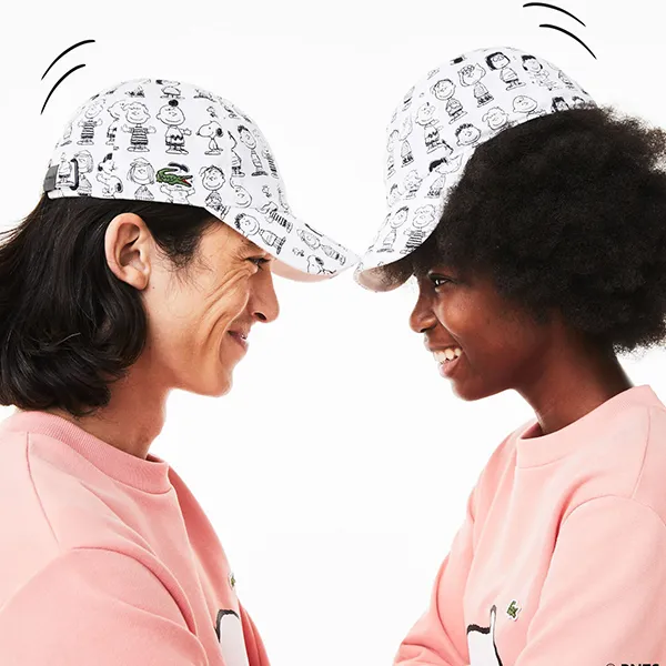 Mũ Lacoste x Peanuts Print Organic Cotton Cap RK7822 395 AED Màu Trắng Họa Tiết