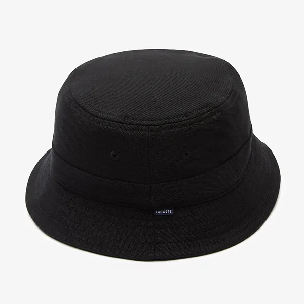 Mũ Lacoste Unisex Organic Cotton Bucket Hat RK2056-51 Màu Đen