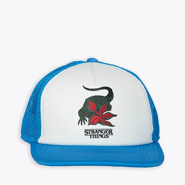 Mũ Lacoste X Netflix Cappellino White And Light Blue Cap With Crocodile Cap RK7045-51 Màu Trắng Xanh