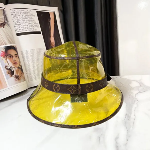 Mũ Louis Vuitton LV Monogram Raincover Bucket Hat MP2647 Màu Vàng Nâu