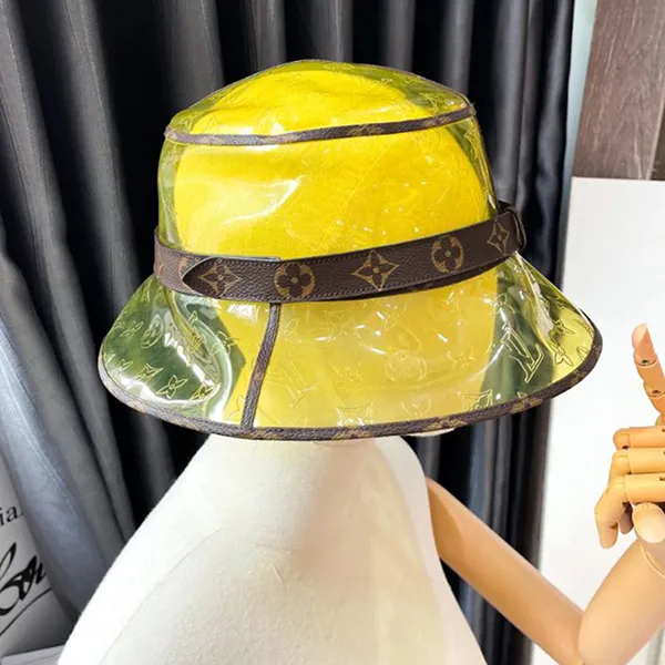 Mũ Louis Vuitton LV Monogram Raincover Bucket Hat MP2647 Màu Vàng Nâu